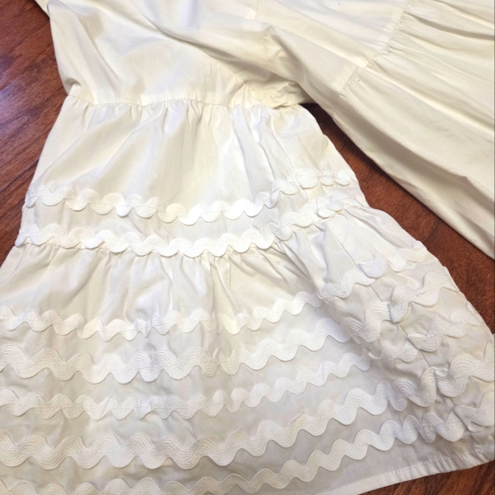 Lisa Marie Fernandez x Target | White Ric Rac Dress, Sz. 2X - Picture 5 of 6